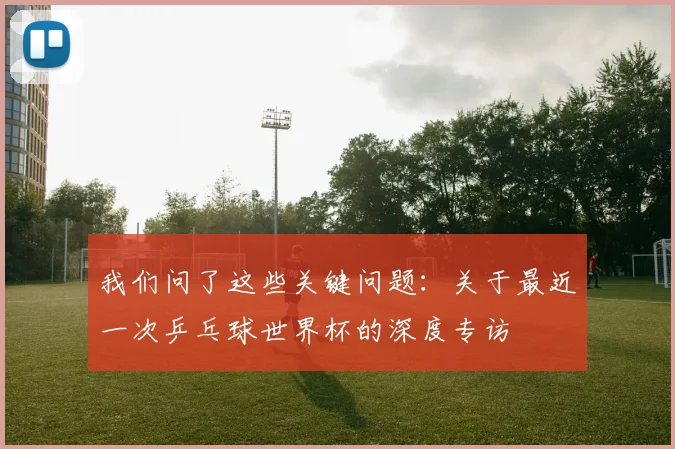 我们问了这些关键问题:关于最近一次乒乓球世界杯的深度专访